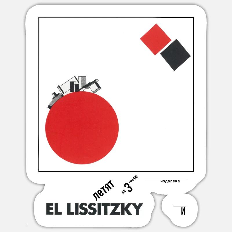 EL LISSITZKY - Sticker size S (10 x 10 cm) - white matte
