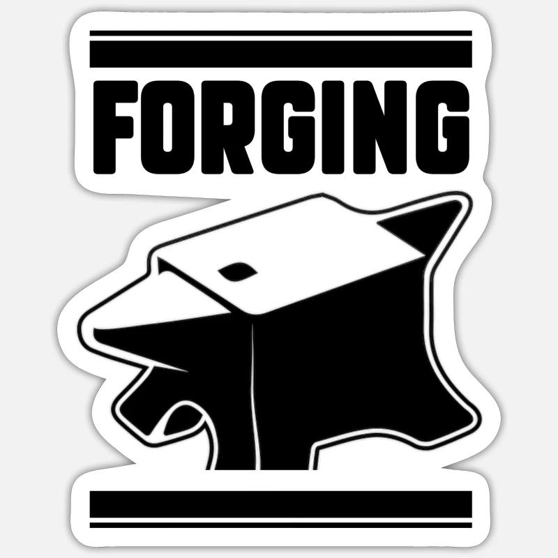 Forge - Sticker size S (10 x 10 cm) - white matte