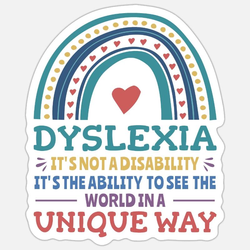 Dyslexie Conscience Dyslexie Dyslexie - Sticker taille S (10 x 10 cm) - blanc mat