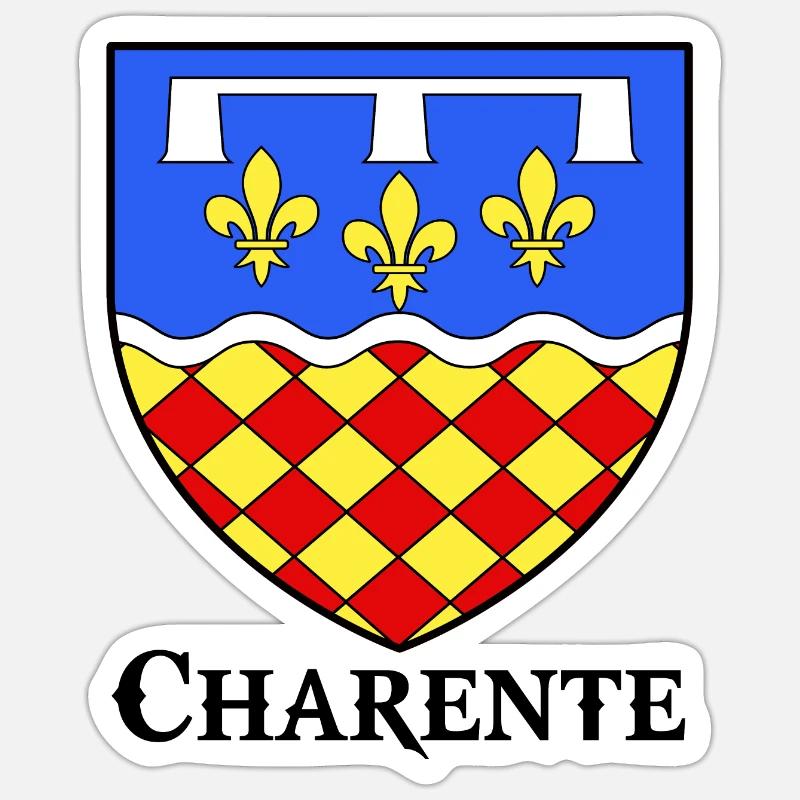 blason de Charente drapeau logo drapeau Sticker taille S (10 x 10 cm)