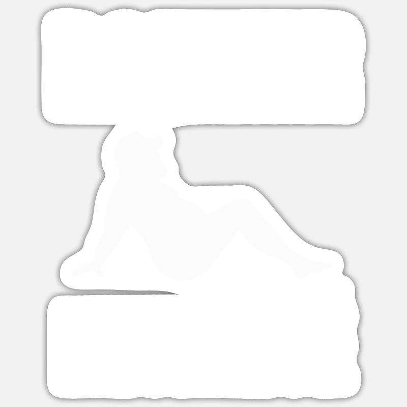 routier retraité - Sticker taille S (10 x 10 cm) - blanc mat