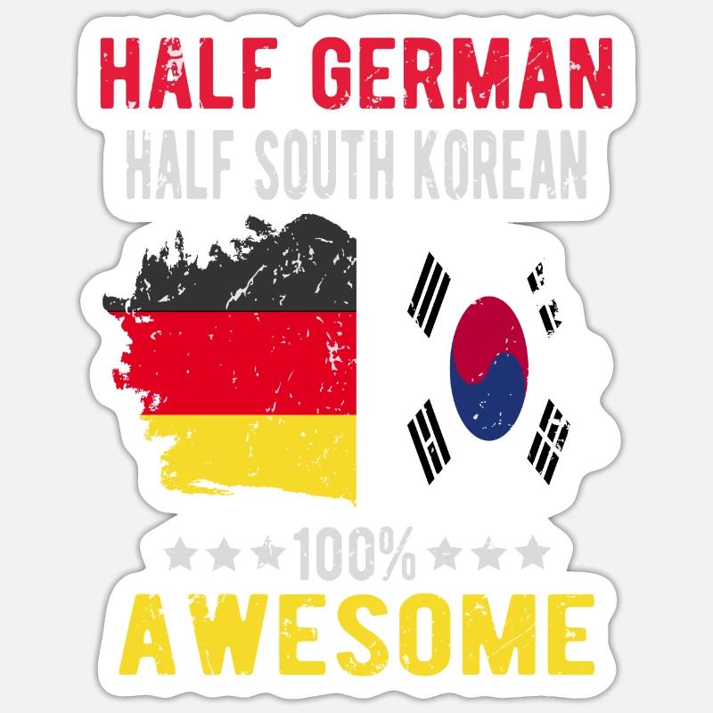 Half German Half South Koreans Sticker size S (10 x 10 cm)