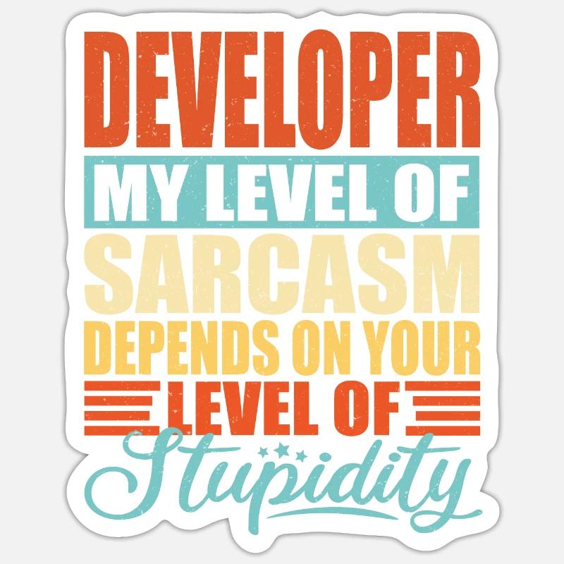 Developer Software Developer Computer Scientist Coder - Sticker size S (10 x 10 cm) - white matte