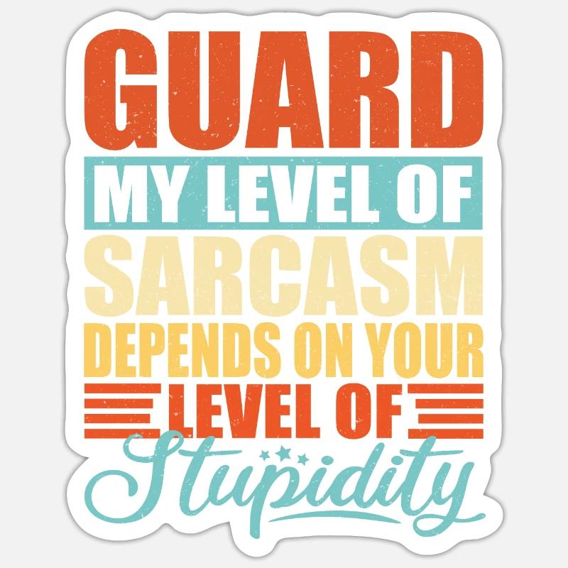 Wachmann Wächter Security Guard Geschenk Sticker Größe S (10 x 10 cm)