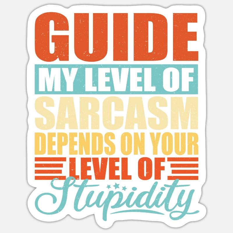 Guide Tourguide Saying - Sticker size S (10 x 10 cm) - white matte