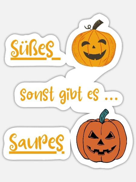 Süßes saures - Sticker Größe S (10 x 10 cm) - Mattweiß