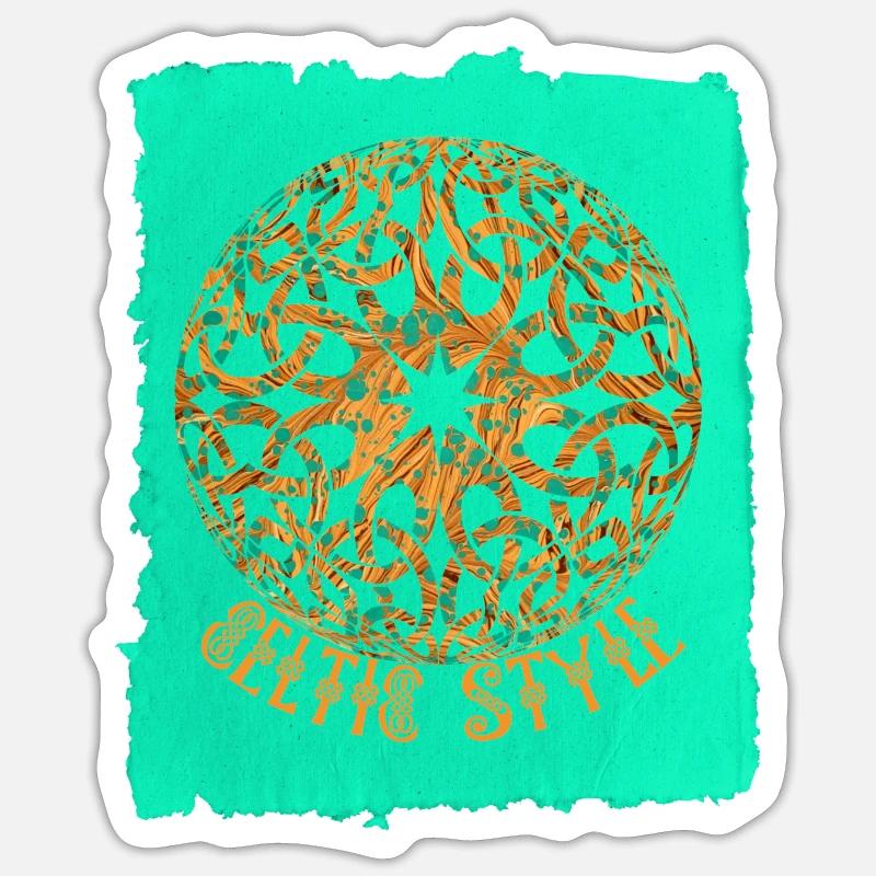 Celtic knot 18 E 95 - Sticker size S (10 x 10 cm) - white matte