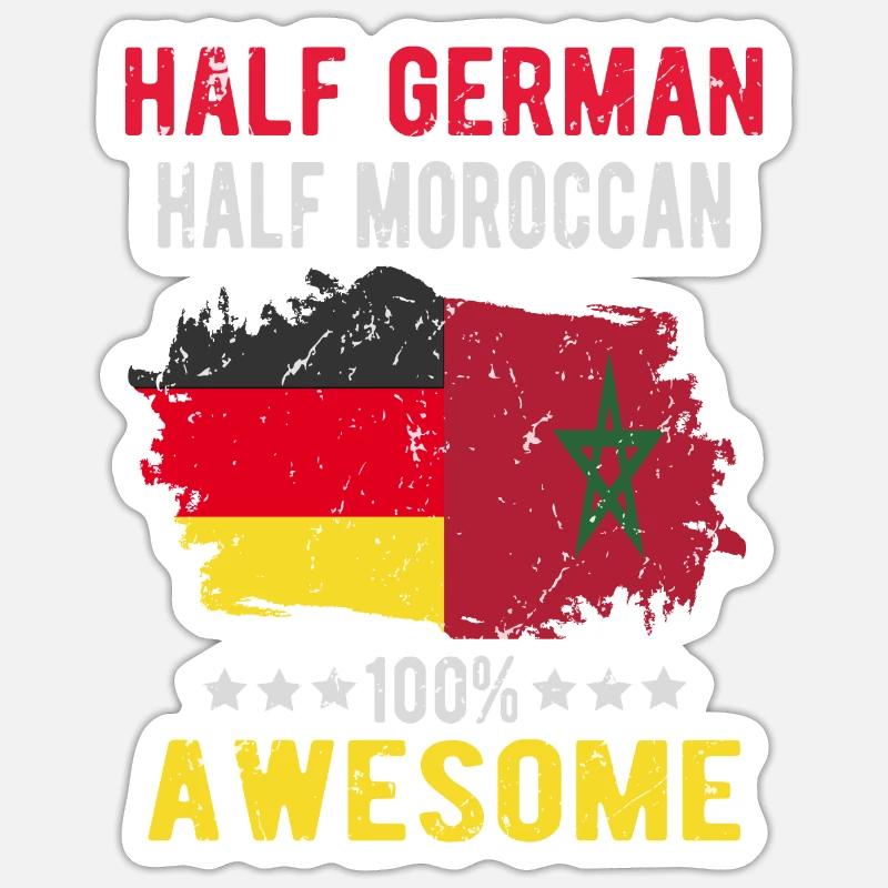 Half German half Moroccans Sticker size S (10 x 10 cm)