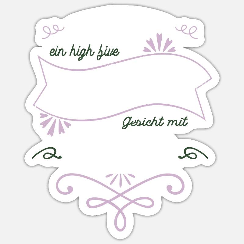 spruch lieben schelle backpfeiffe geschenkidee Sticker Größe S (10 x 10 cm)