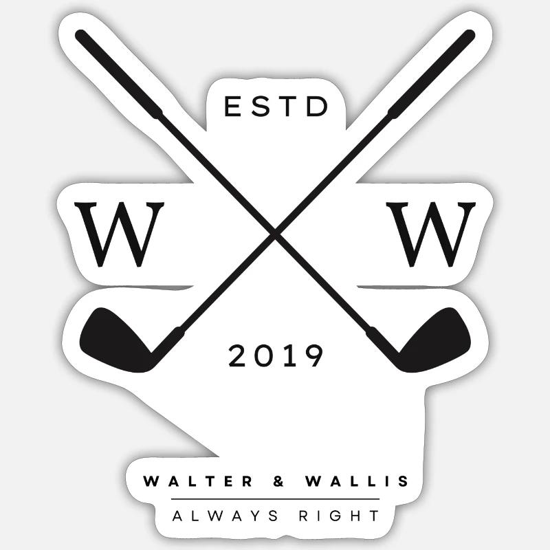 Walter & Wallis - Irons - Sticker size S (10 x 10 cm) - white matte