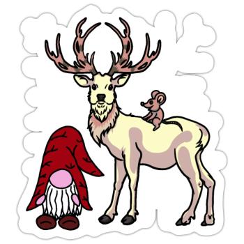 Nicholas Xmas Christmas Fantasy Christmas Child - Sticker size S (10 x 10 cm) - white matte - Front