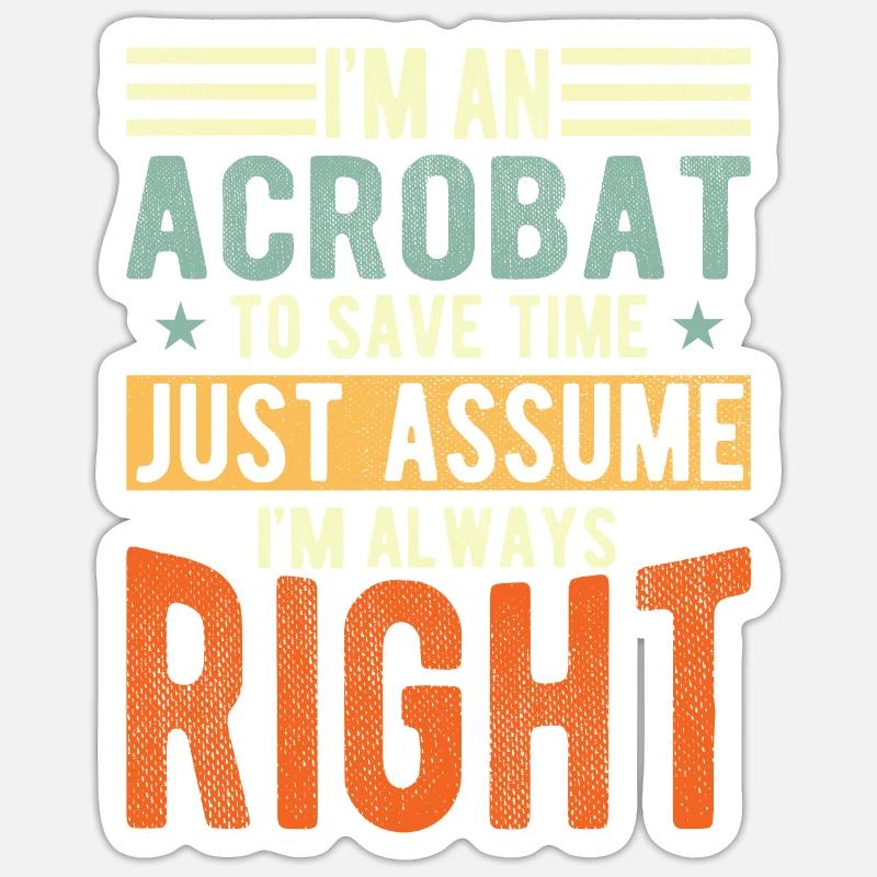 Acrobat Sticker size S (10 x 10 cm)