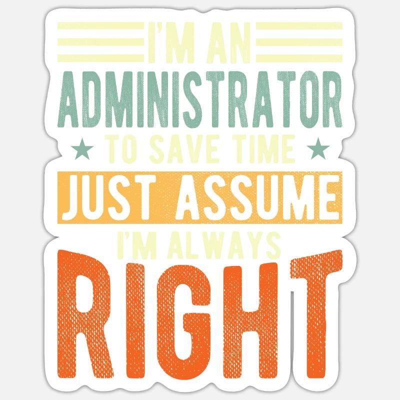 Administrator - Sticker Größe S (10 x 10 cm) - Mattweiß