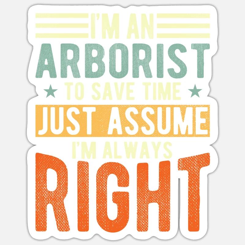 Arborists - Sticker size S (10 x 10 cm) - white matte