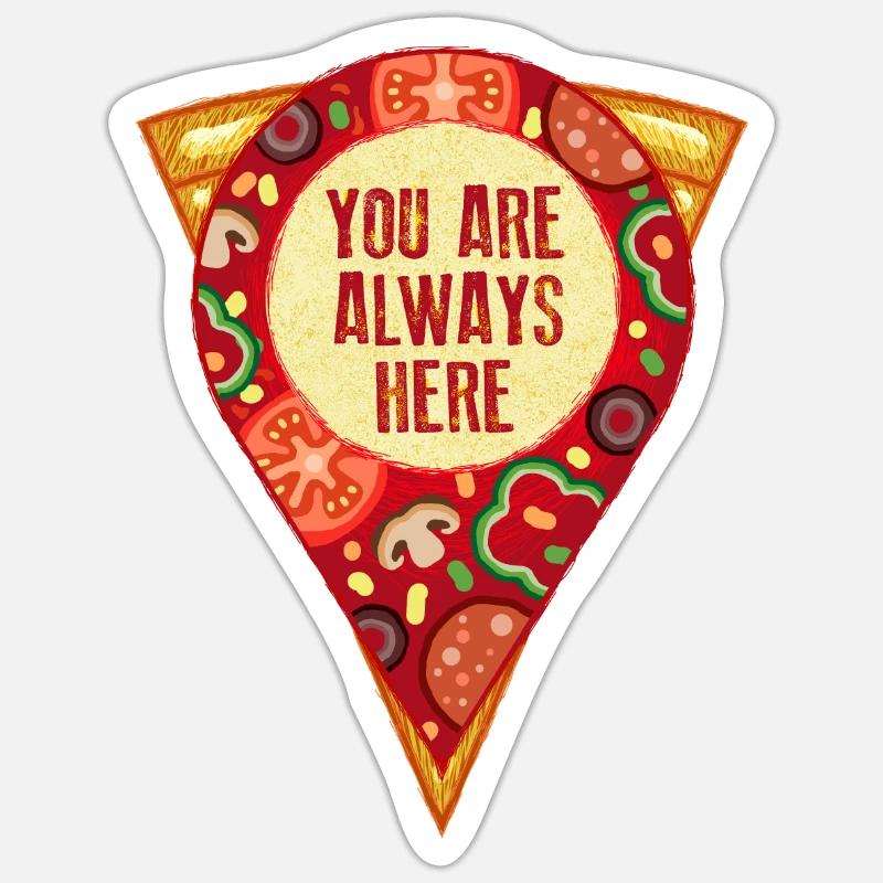PIZZA LOVER - Sticker size S (10 x 10 cm) - white matte
