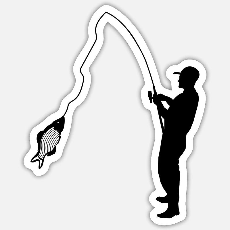 Angler Sticker size S (10 x 10 cm)