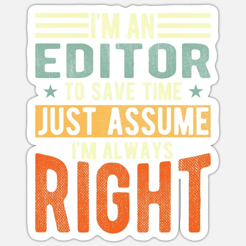 Editor - Sticker Größe S (10 x 10 cm) - Mattweiß