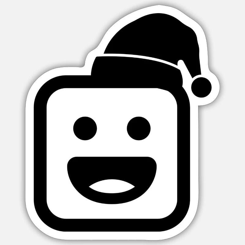 Laugh - Sticker size S (10 x 10 cm) - white matte