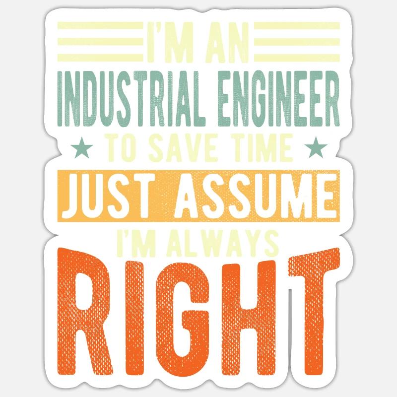 Industrial Engineer - Sticker size S (10 x 10 cm) - white matte