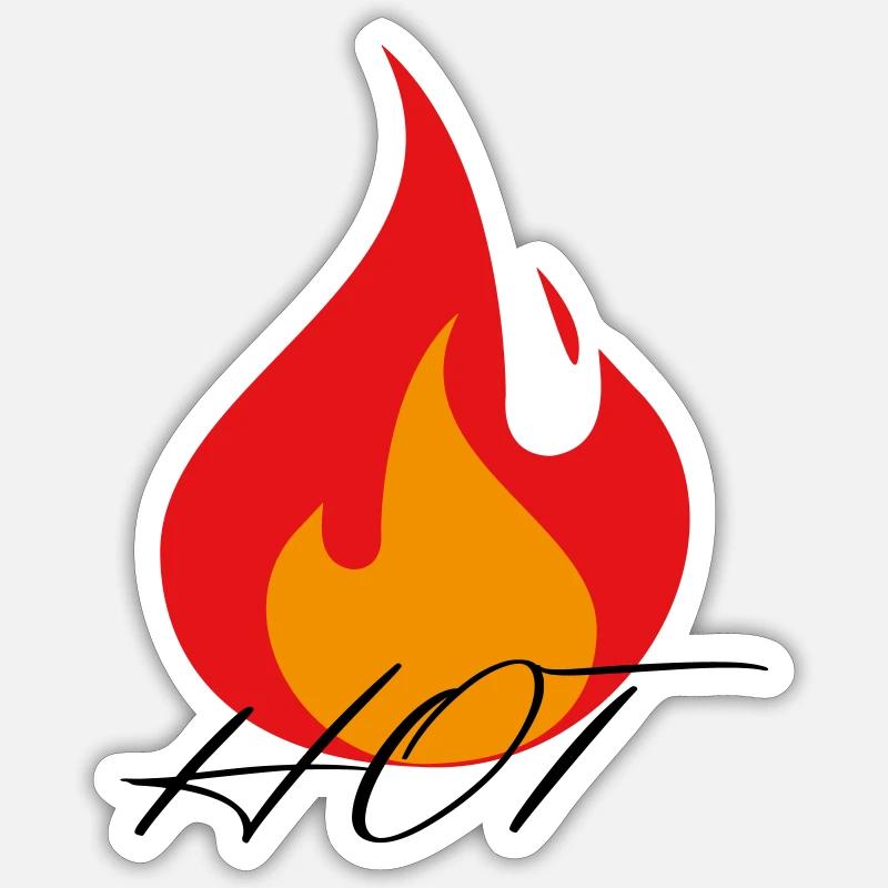 Flame Hot Flame Hot as Fire Sticker size S (10 x 10 cm)