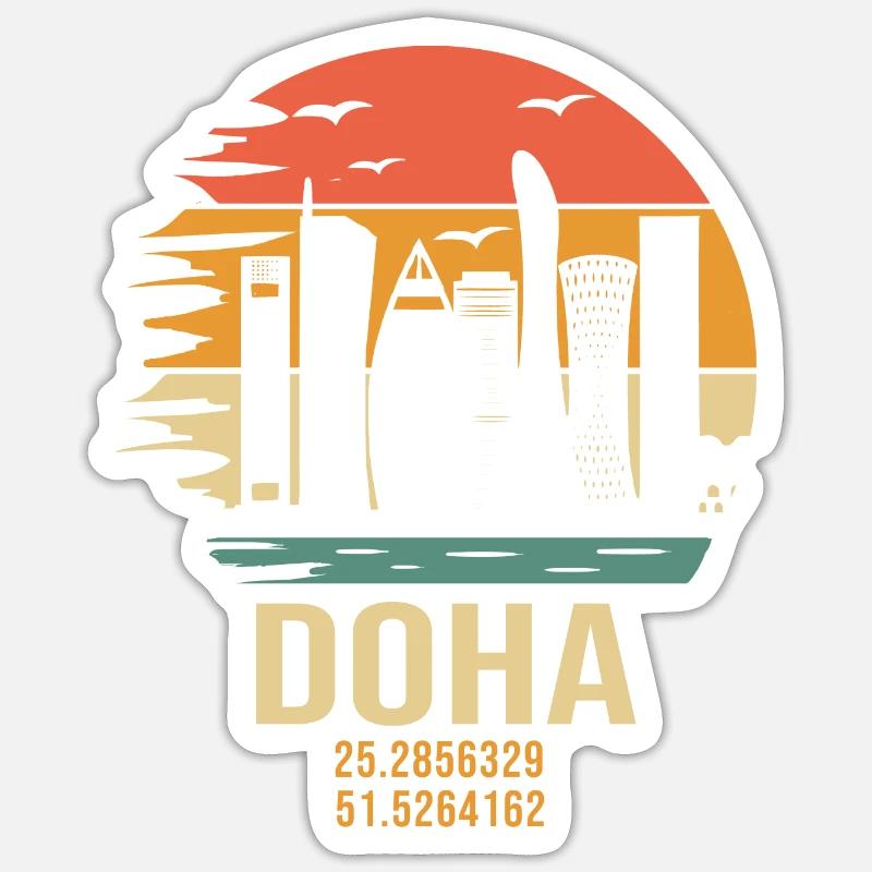 Qatar Doha Doha Qatar - Sticker size S (10 x 10 cm) - white matte
