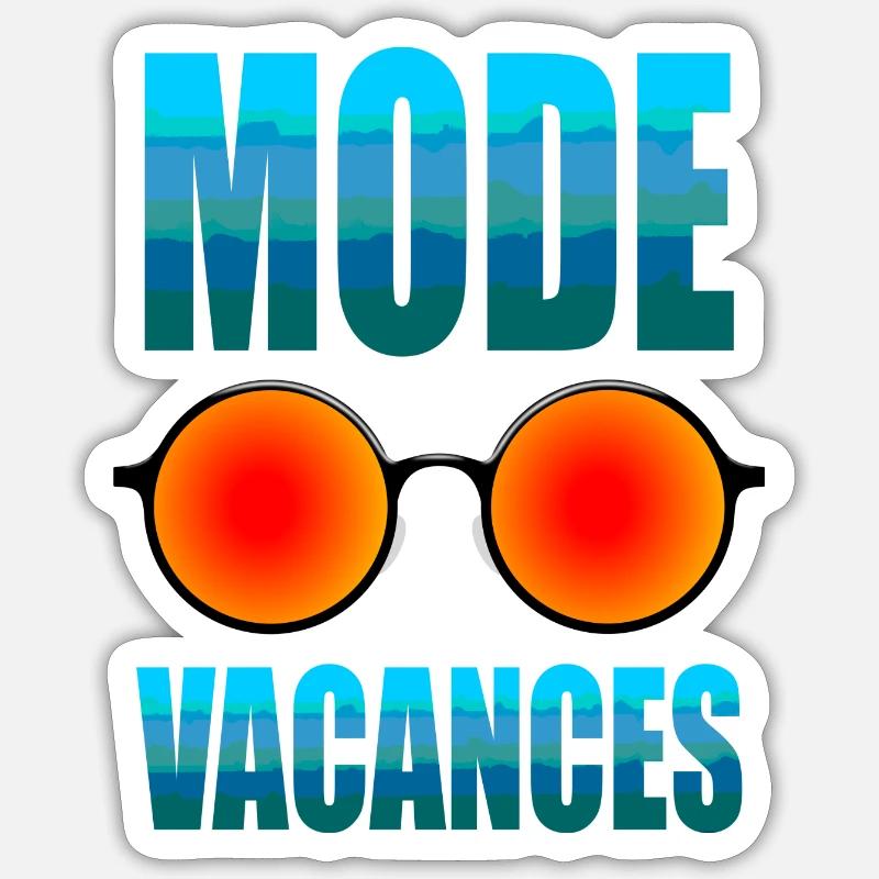 Mode Vacances Sticker taille S (10 x 10 cm)