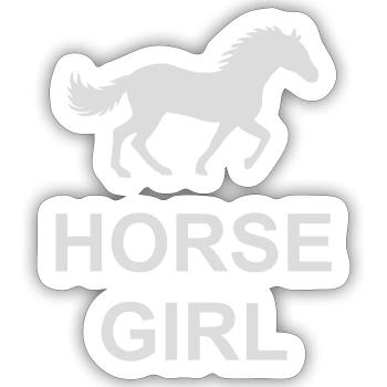 Citation de fille de cheval disant - Sticker taille S (10 x 10 cm) - blanc mat - Devant