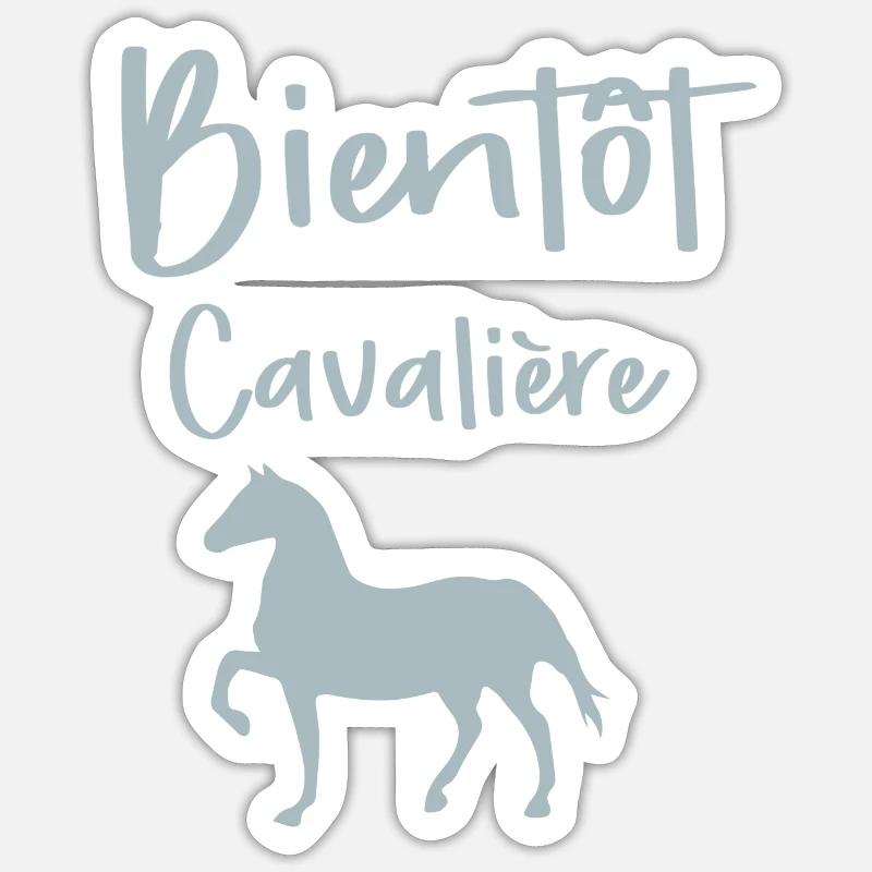 bientôt Cavalière Sticker taille S (10 x 10 cm)