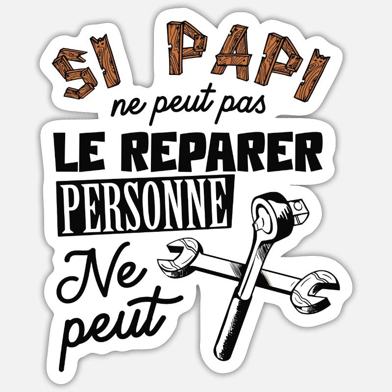 idée cadeau papi Sticker taille S (10 x 10 cm)