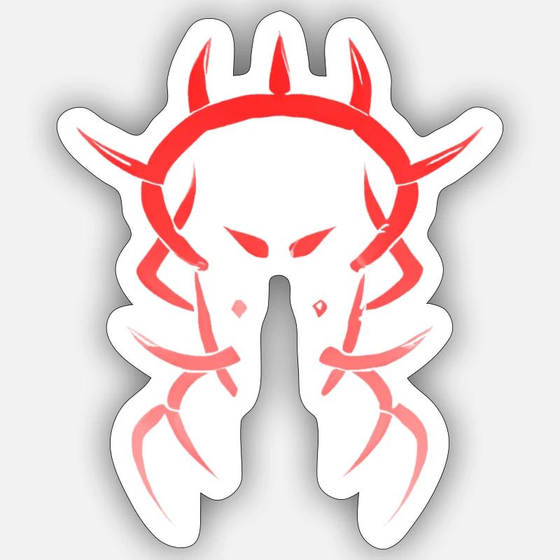 Rote figur Sticker Größe S (10 x 10 cm)