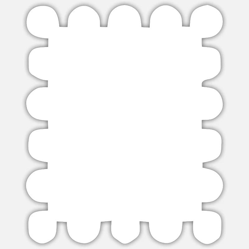 Ukraine Trysub_Repeated Symbols Pattern_White - Sticker Größe S (10 x 10 cm) - Mattweiß