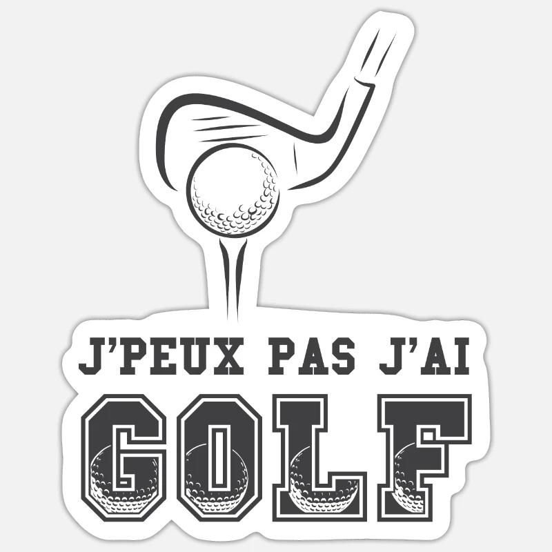 Golf 2 - Sticker taille S (10 x 10 cm) - blanc mat