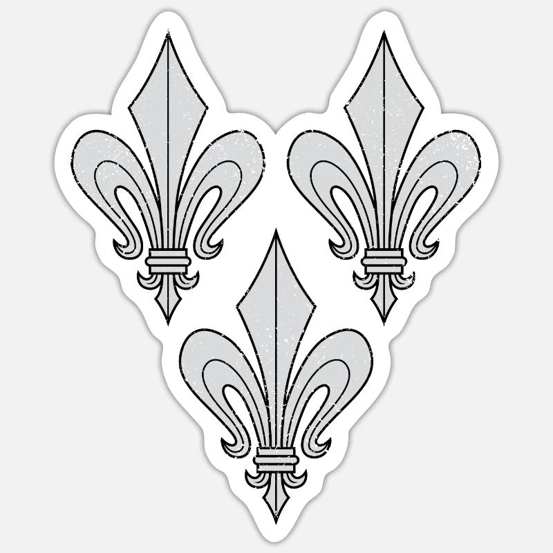 Lilies - Fleur De Lys Sticker size S (10 x 10 cm)