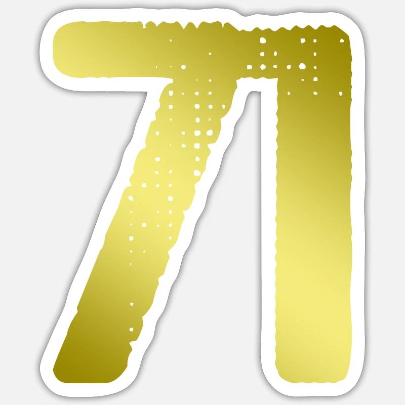 71 Maillot numéro - Sticker taille S (10 x 10 cm) - blanc mat