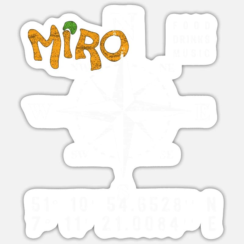 MIRO Navigator - Sticker Größe S (10 x 10 cm) - Mattweiß