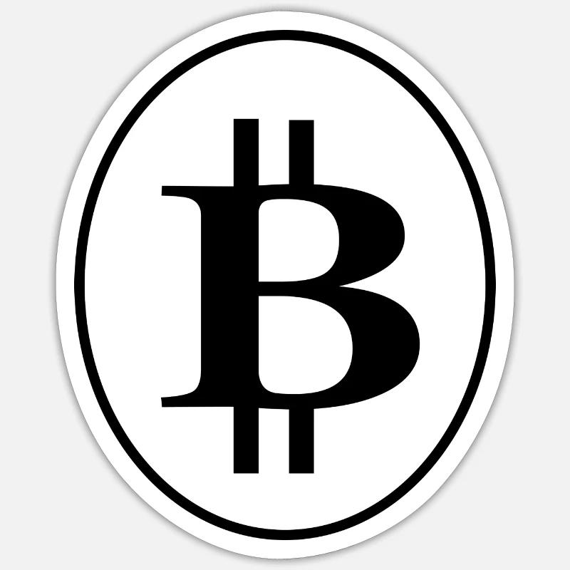 Bitcoin Trading Crypto Stocks - Sticker taille S (10 x 10 cm) - blanc mat