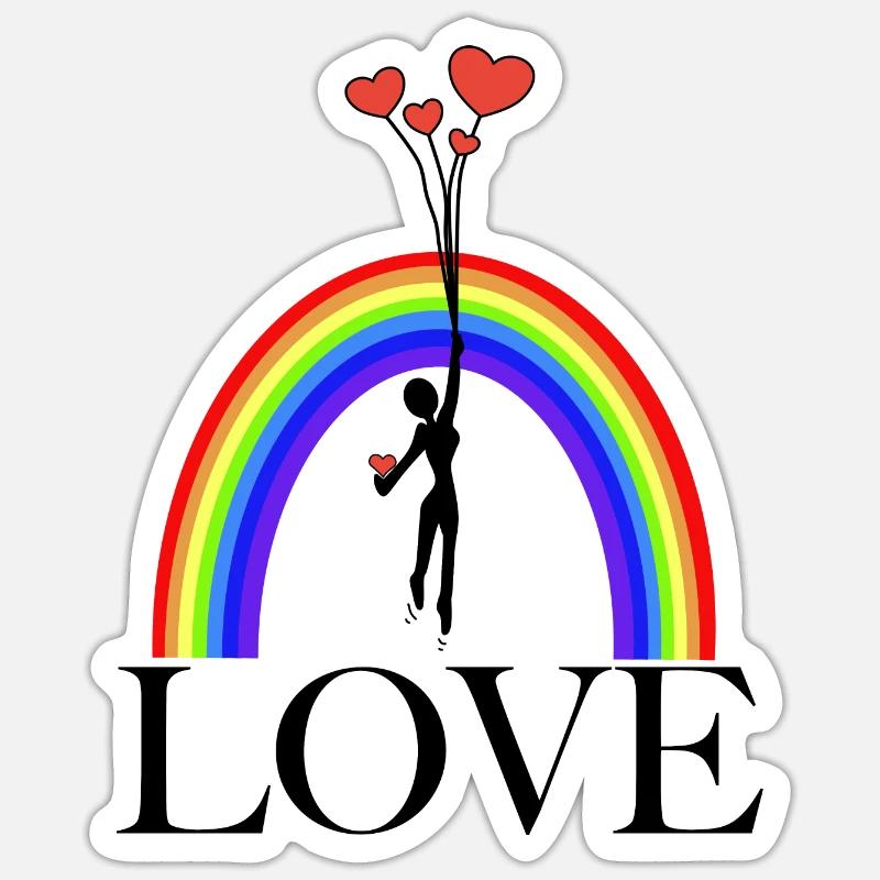 Amour - Sticker taille S (10 x 10 cm) - blanc mat