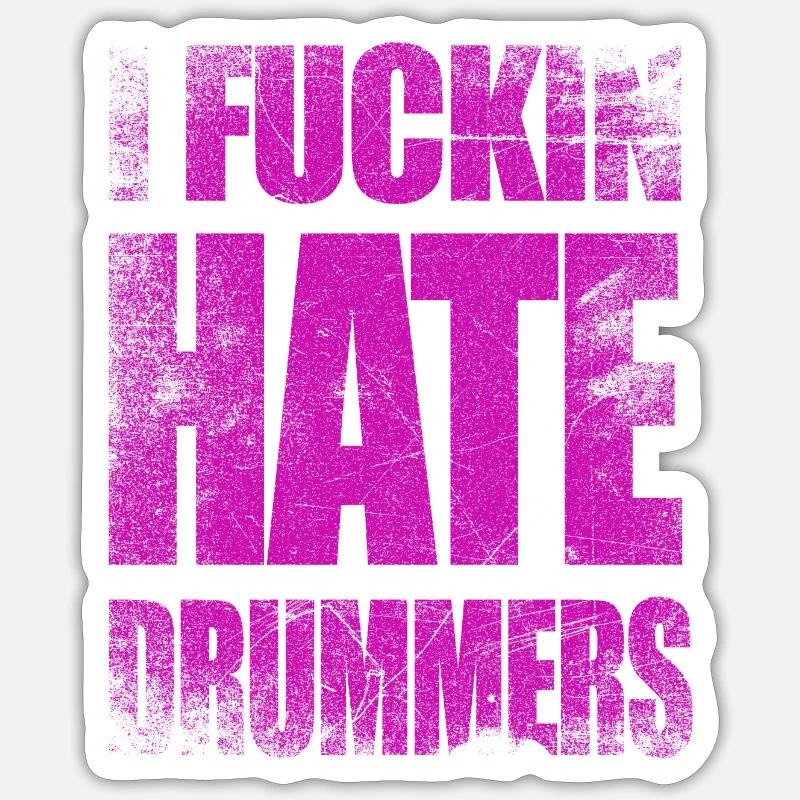 i hate drummers Scratch purple Sticker size S (10 x 10 cm)