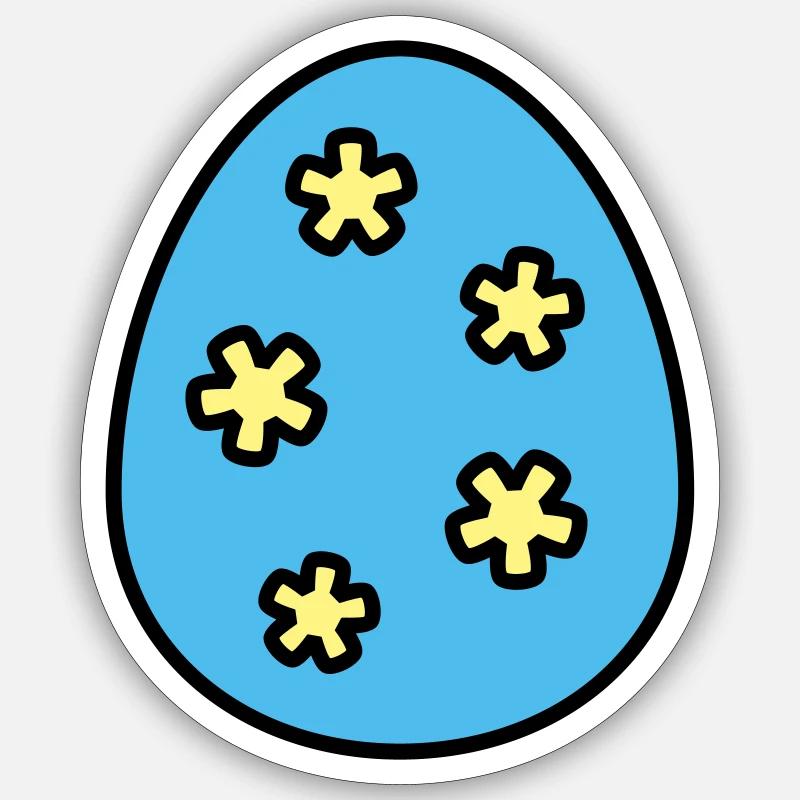 Osterei farbenfroh Sticker Größe S (10 x 10 cm)