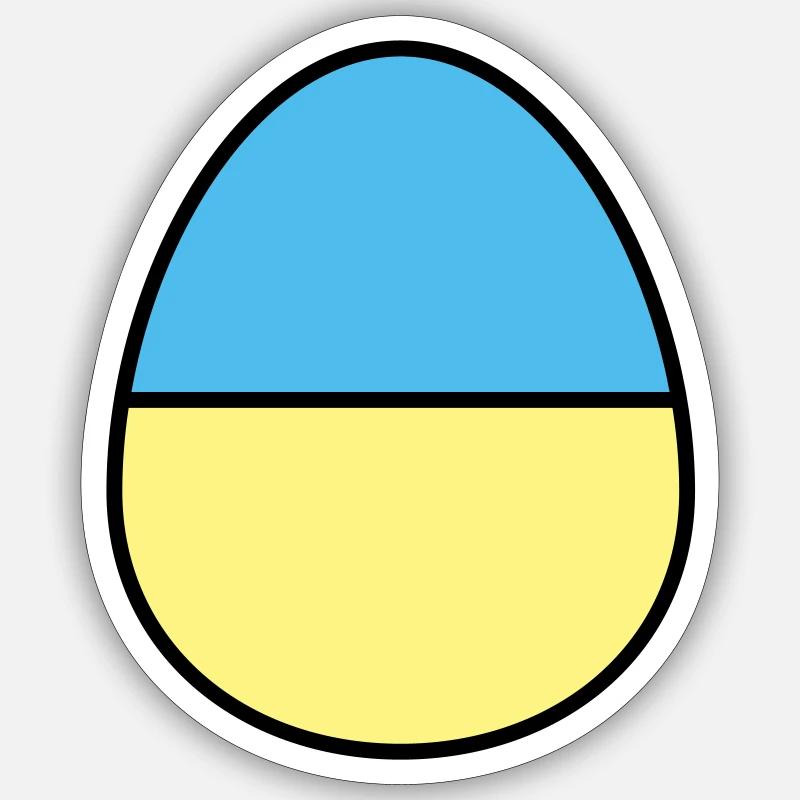 Easter egg colored Sticker size S (10 x 10 cm)