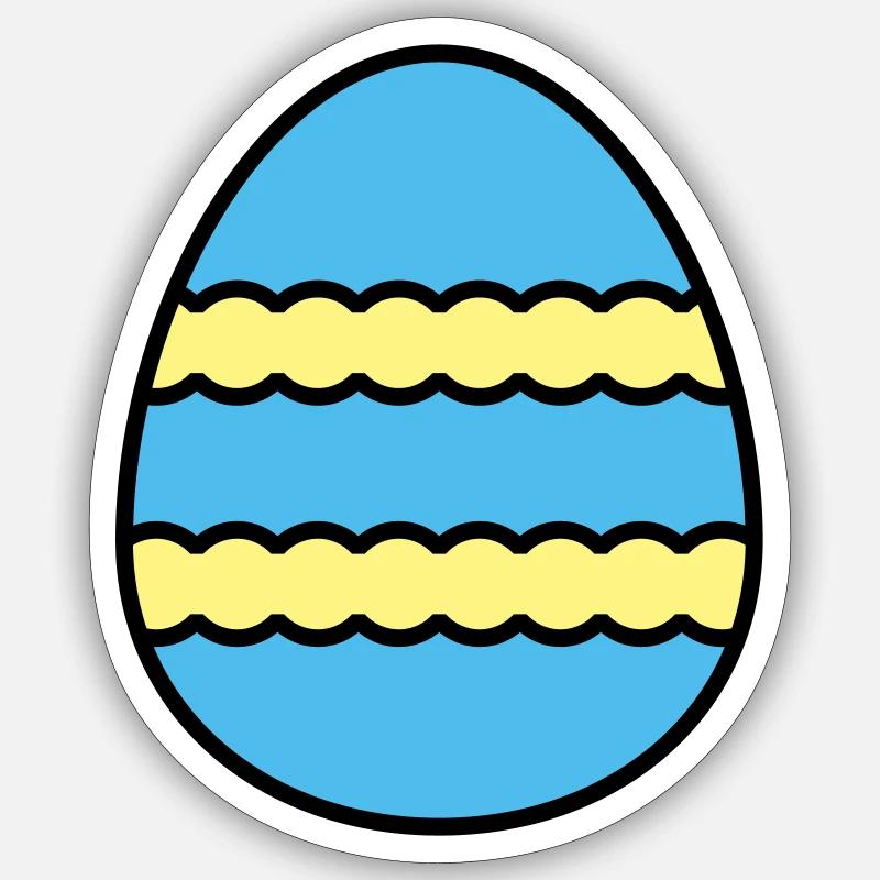 Easter egg colorful Sticker size S (10 x 10 cm)