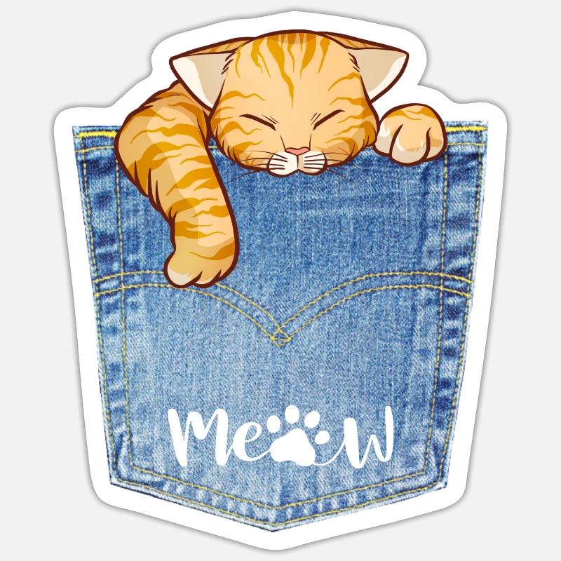 Amant chat 2 Sticker taille S (10 x 10 cm)