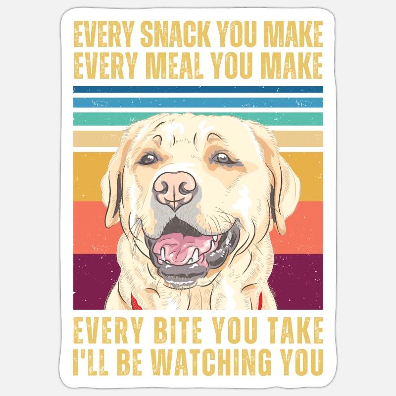 WATCHING RETRIEVER - Sticker size S (10 x 10 cm) - white matte