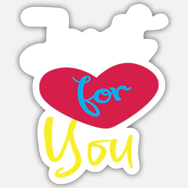 Just for you - Sticker size S (10 x 10 cm) - white matte
