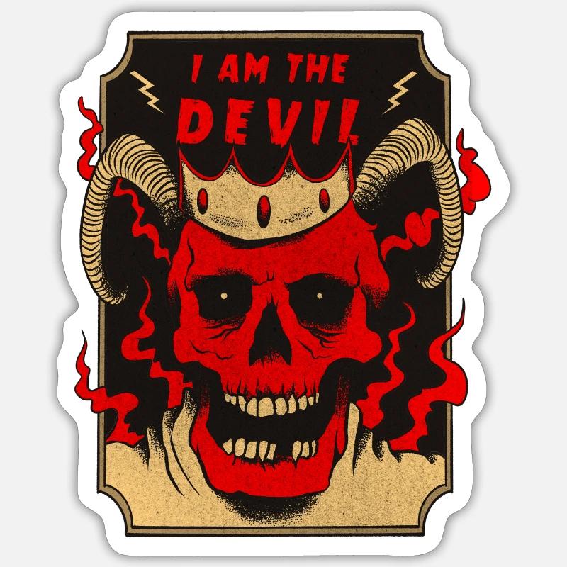 I am the devil design Sticker size S (10 x 10 cm)