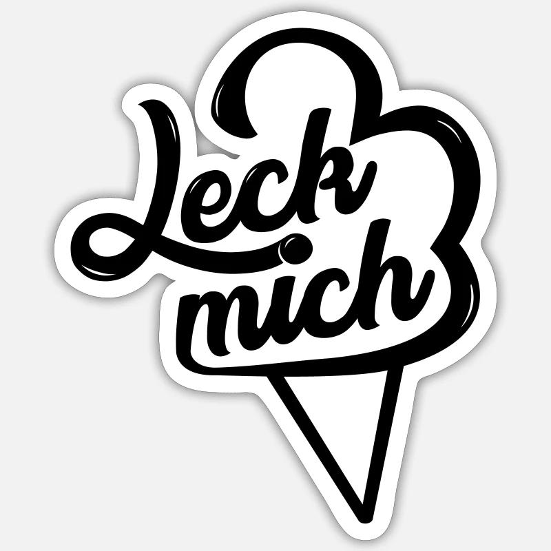 Leck mich am Eis Sticker Größe S (10 x 10 cm)