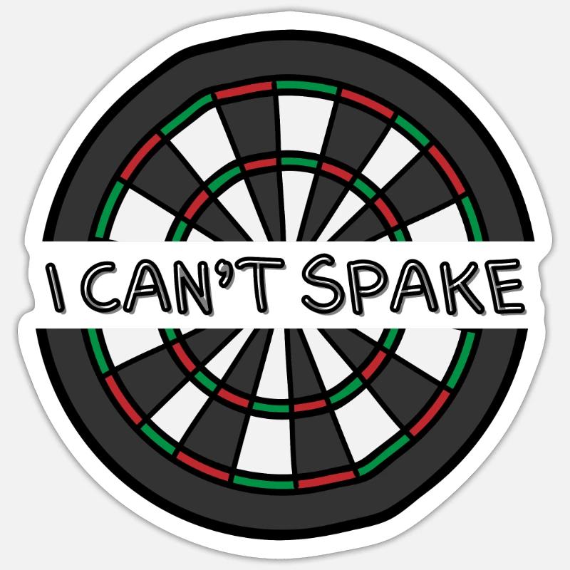I can't spake - Sticker size S (10 x 10 cm) - white matte