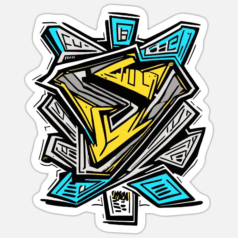 Cooles Graffiti Design Sticker Größe S (10 x 10 cm)