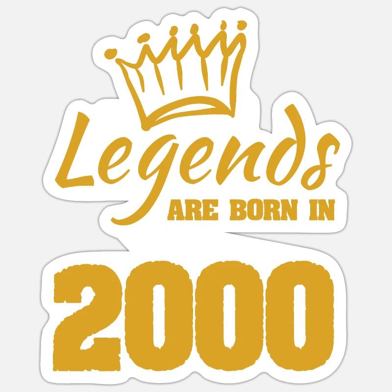 2000 - Sticker Größe S (10 x 10 cm) - Mattweiß