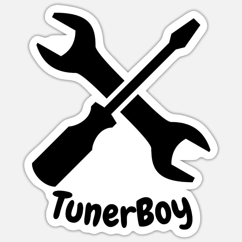 TunerBoy - Sticker size S (10 x 10 cm) - white matte